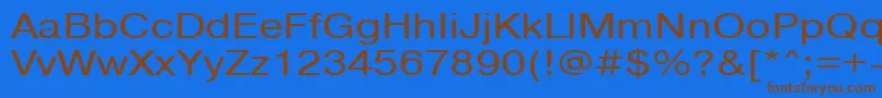 Pragmaticactt120n Font – Brown Fonts on Blue Background