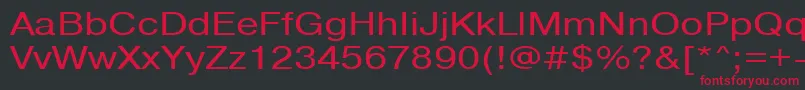 Pragmaticactt120n Font – Red Fonts on Black Background