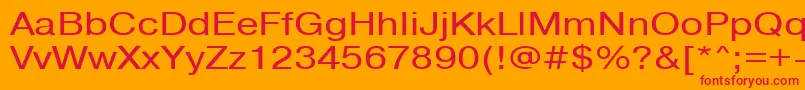 Pragmaticactt120n Font – Red Fonts on Orange Background