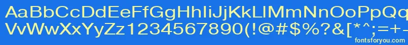Pragmaticactt120n Font – Yellow Fonts on Blue Background