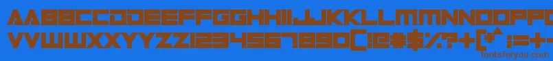 Шрифт DigitalDare – коричневые шрифты на синем фоне