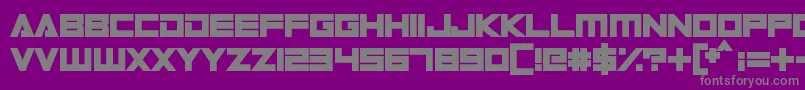 DigitalDare-fontti – harmaat kirjasimet violetilla taustalla