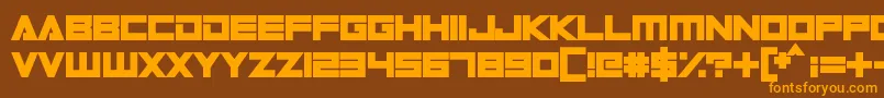 Шрифт DigitalDare – оранжевые шрифты на коричневом фоне
