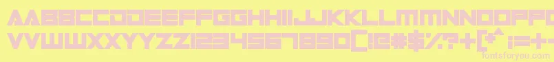 DigitalDare-Schriftart – Rosa Schriften auf gelbem Hintergrund