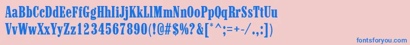 Marlboro Font – Blue Fonts on Pink Background