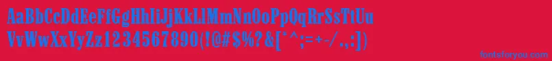 Marlboro Font – Blue Fonts on Red Background