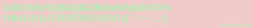 Marlboro Font – Green Fonts on Pink Background