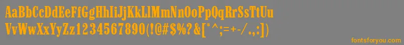 Marlboro Font – Orange Fonts on Gray Background