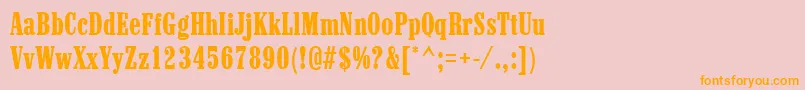 Marlboro Font – Orange Fonts on Pink Background