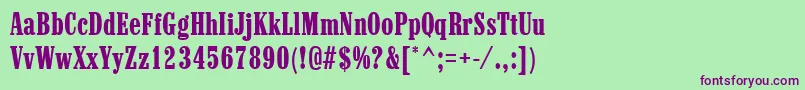 Marlboro Font – Purple Fonts on Green Background