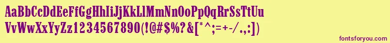 Marlboro Font – Purple Fonts on Yellow Background
