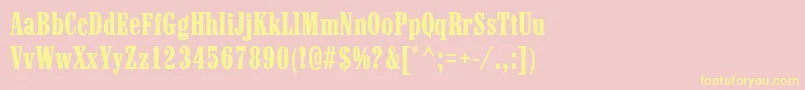 Marlboro Font – Yellow Fonts on Pink Background