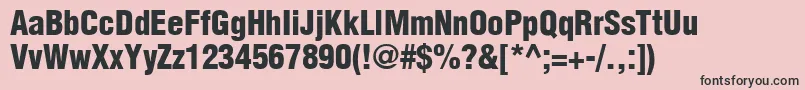 フォントAglettericacondensedlightBold – ピンクの背景に黒い文字