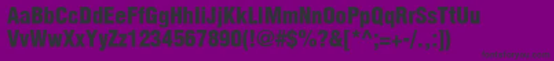 フォントAglettericacondensedlightBold – 紫の背景に黒い文字