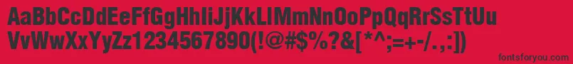 AglettericacondensedlightBold Font – Black Fonts on Red Background