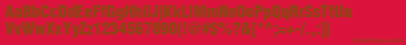 AglettericacondensedlightBold Font – Brown Fonts on Red Background