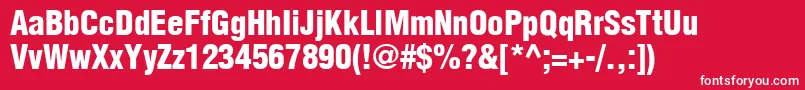 AglettericacondensedlightBold Font – White Fonts on Red Background