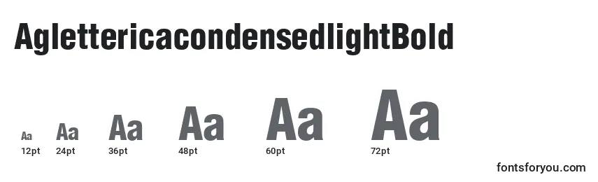 Размеры шрифта AglettericacondensedlightBold