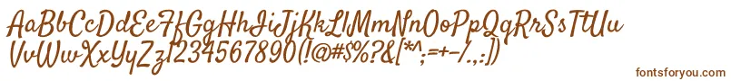 SatisfyRegular Font – Brown Fonts on White Background