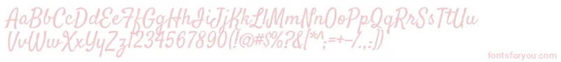SatisfyRegular Font – Pink Fonts on White Background