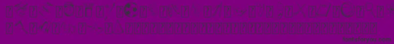 BackToSchoolElementsDemo Font – Black Fonts on Purple Background