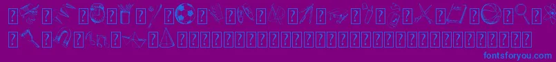 BackToSchoolElementsDemo Font – Blue Fonts on Purple Background