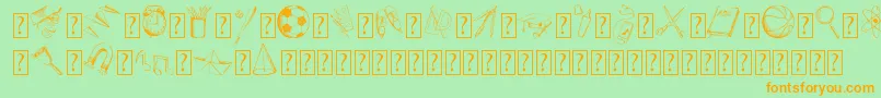 BackToSchoolElementsDemo Font – Orange Fonts on Green Background