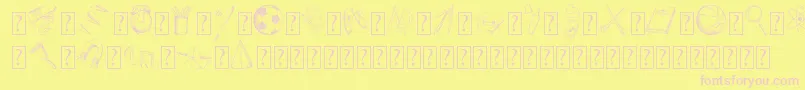 BackToSchoolElementsDemo Font – Pink Fonts on Yellow Background