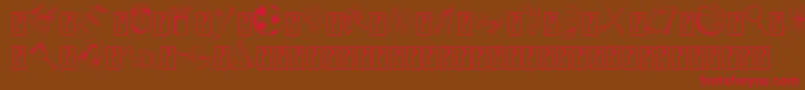 BackToSchoolElementsDemo Font – Red Fonts on Brown Background