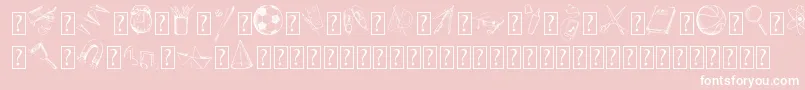 BackToSchoolElementsDemo Font – White Fonts on Pink Background