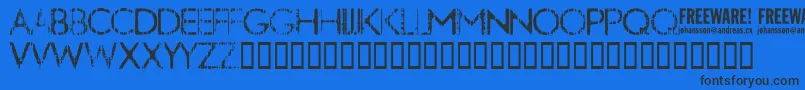 Nobby ffy Font – Black Fonts on Blue Background