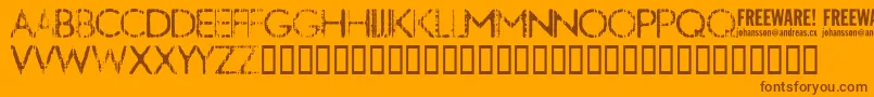 Nobby ffy Font – Brown Fonts on Orange Background
