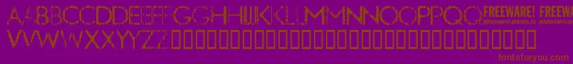 Шрифт Nobby ffy – коричневые шрифты на фиолетовом фоне