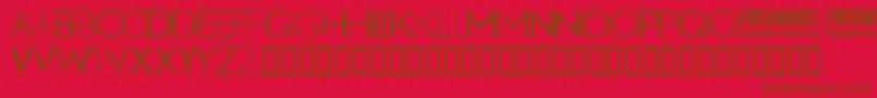 フォントNobby ffy – 赤い背景に茶色の文字