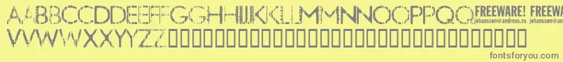 Nobby ffy-fontti – harmaat kirjasimet keltaisella taustalla