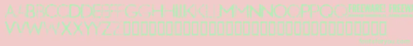 フォントNobby ffy – ピンクの背景に緑の文字