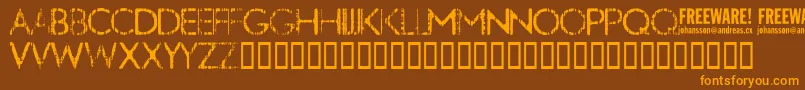 Nobby ffy Font – Orange Fonts on Brown Background