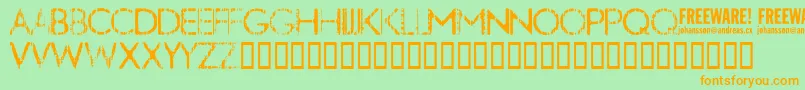 Nobby ffy Font – Orange Fonts on Green Background