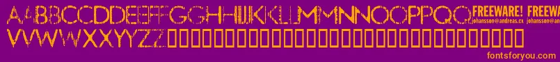 Шрифт Nobby ffy – оранжевые шрифты на фиолетовом фоне