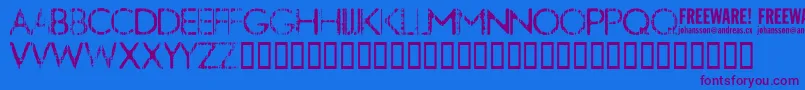 Шрифт Nobby ffy – фиолетовые шрифты на синем фоне