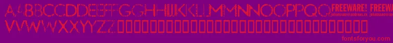 Шрифт Nobby ffy – красные шрифты на фиолетовом фоне
