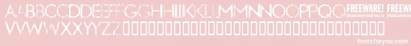 フォントNobby ffy – ピンクの背景に白い文字