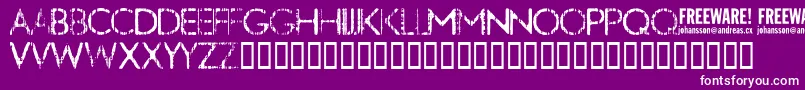 Шрифт Nobby ffy – белые шрифты на фиолетовом фоне