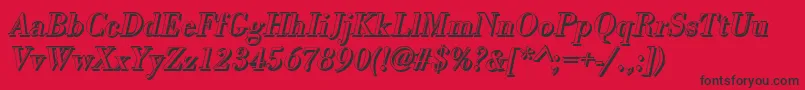 BodonishItalic Font – Black Fonts on Red Background