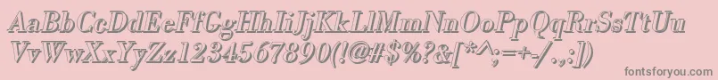 BodonishItalic Font – Gray Fonts on Pink Background