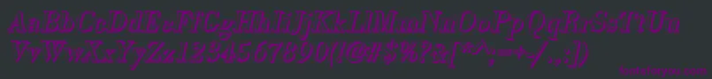 BodonishItalic-Schriftart – Violette Schriften auf schwarzem Hintergrund