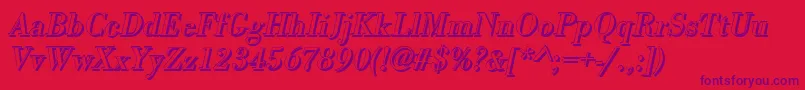 BodonishItalic Font – Purple Fonts on Red Background
