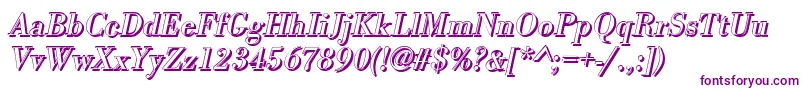 BodonishItalic Font – Purple Fonts on White Background