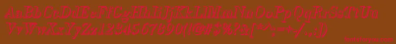 BodonishItalic Font – Red Fonts on Brown Background