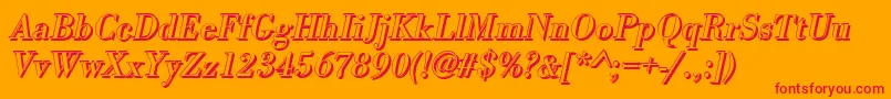 BodonishItalic Font – Red Fonts on Orange Background